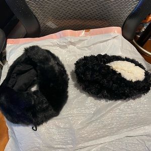 Butter toes faux fur headband and slippers